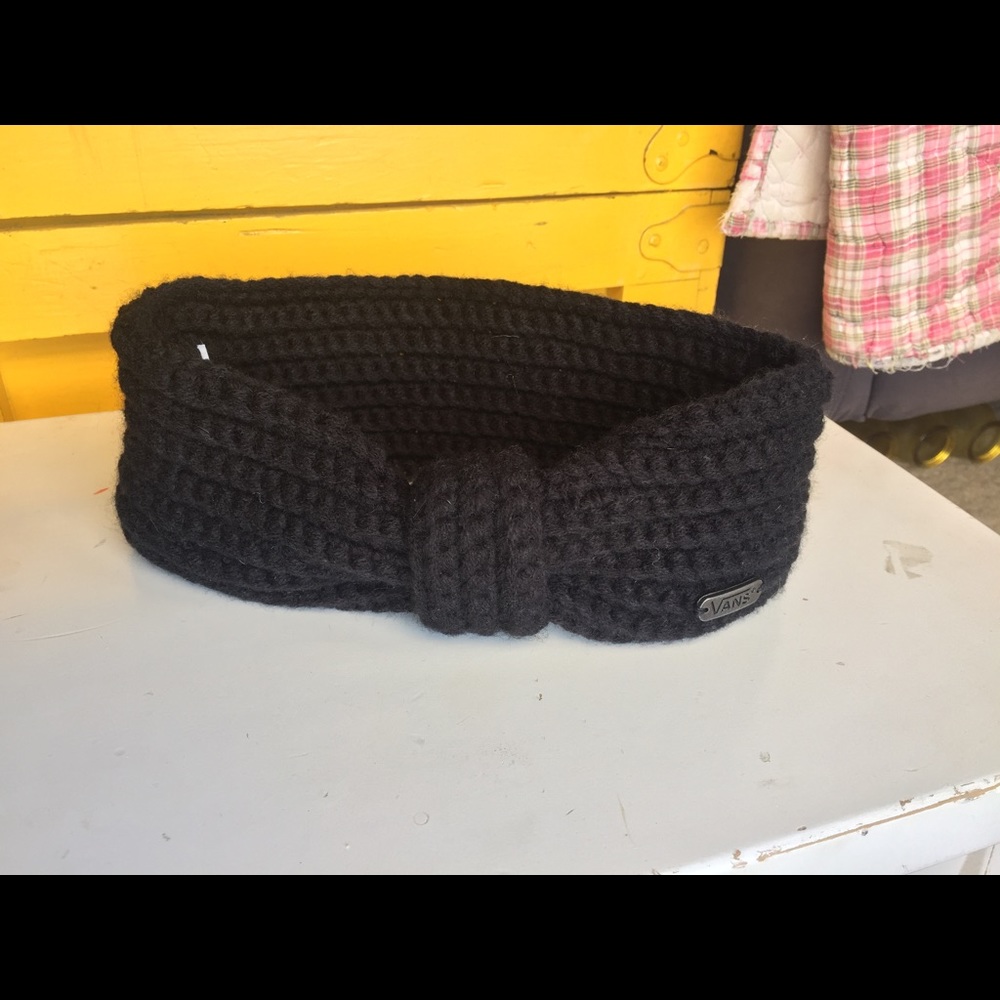 Vans black knitted headband