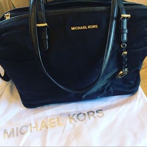 Michael Kors nylon diaper bag with storage bag