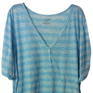 Lane Bryant Light Blue & Creme Stripes 22/24