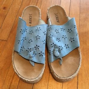 NWOB J.CREW Blue Espadrilles/Sandals