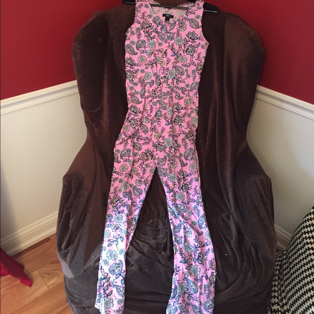 Pink Flower Jumpsuit