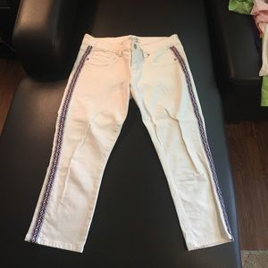 Seven White Jeans with Design on side