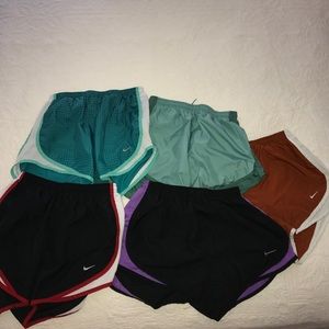 Nike running shorts. Five pairs.