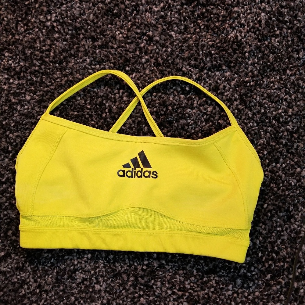 Neon Green Adidas Sports Bra