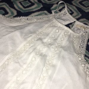 Off white high neck sun dress