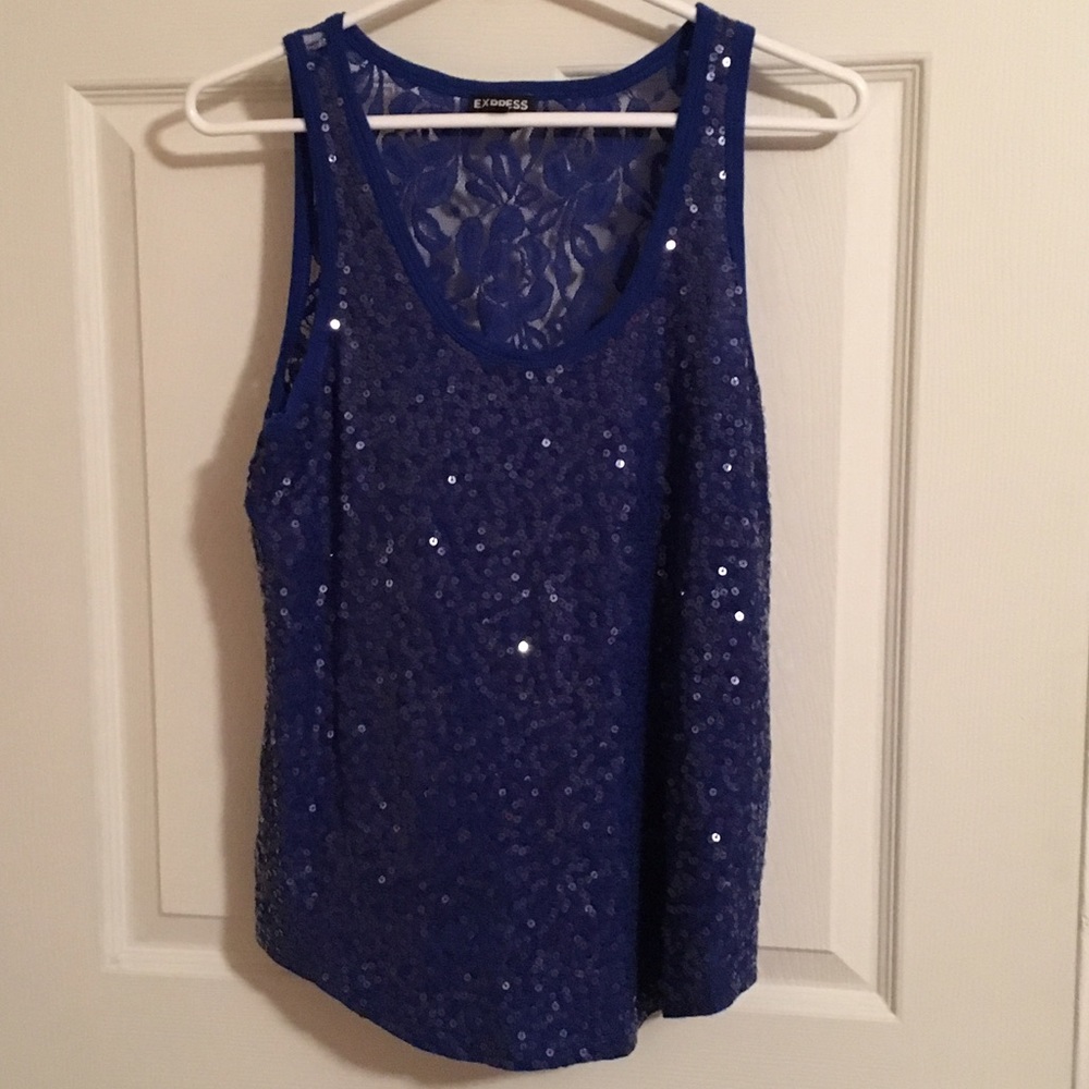 Express sequin top