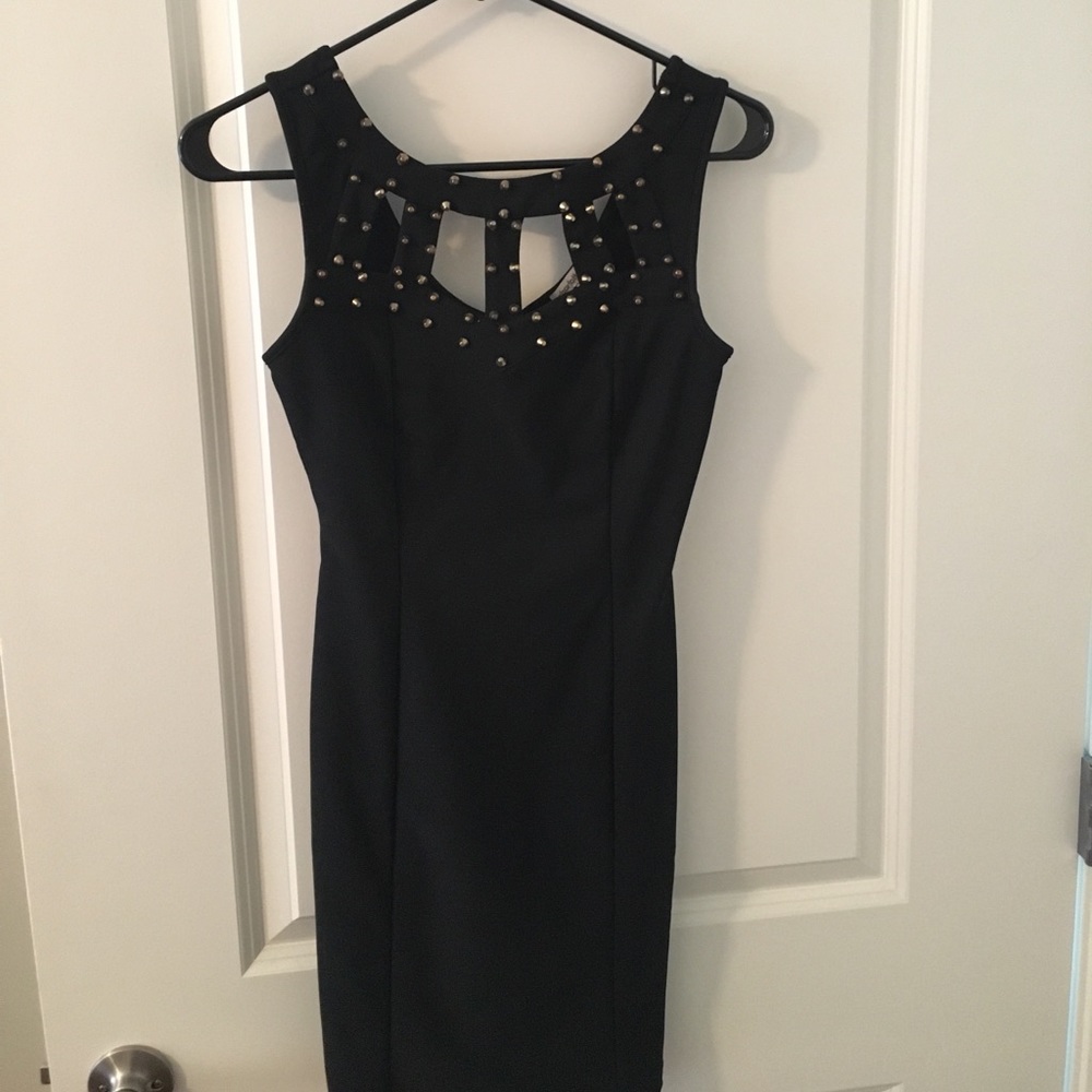 Black dress with cutout design