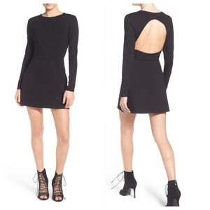 NWT Kendall & Kylie open back sheath dress black L