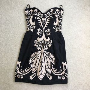 Black Strapless formal sorority cocktail dress!