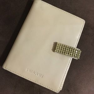 Swarovski crystal leather wallet