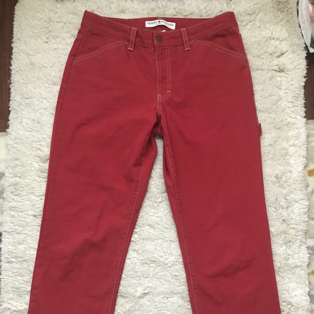 Vintage Tommy Hilfiger red pants size Tall 6