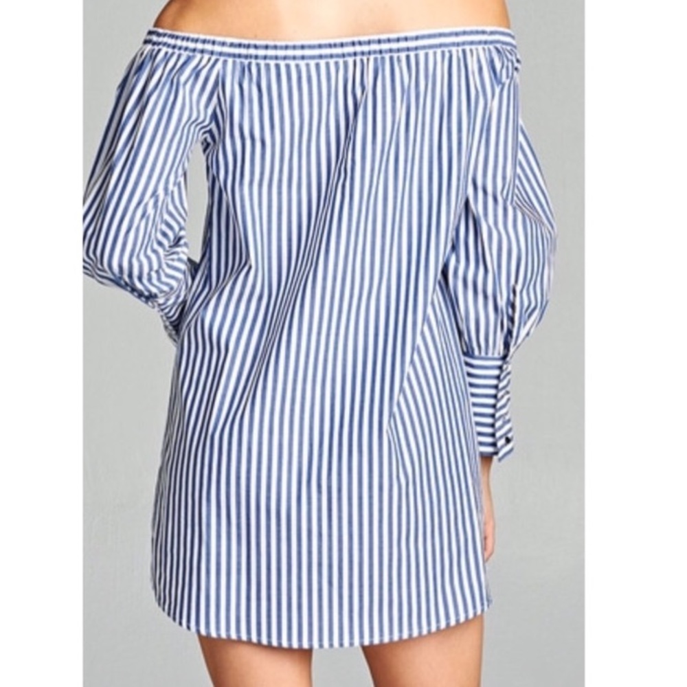 Off the shoulder stripe dress - Picture 3 of 4