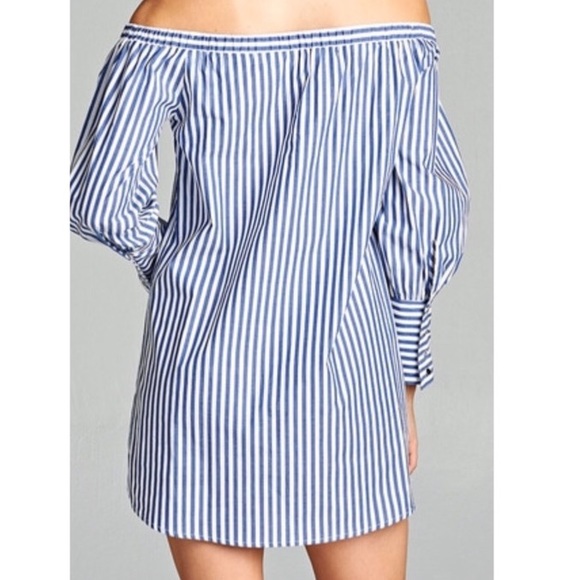 Off the shoulder stripe dress - Picture 3 of 4