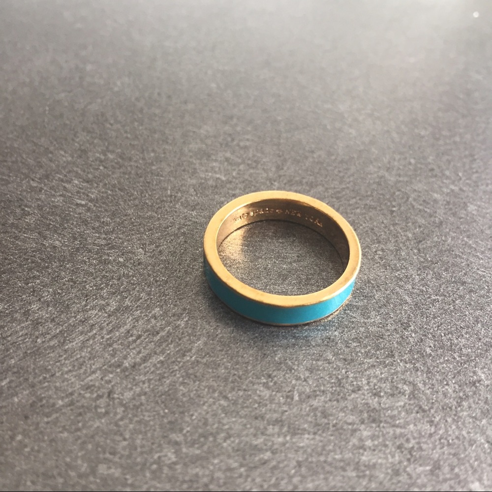 Kate Spade Teal and gold ring