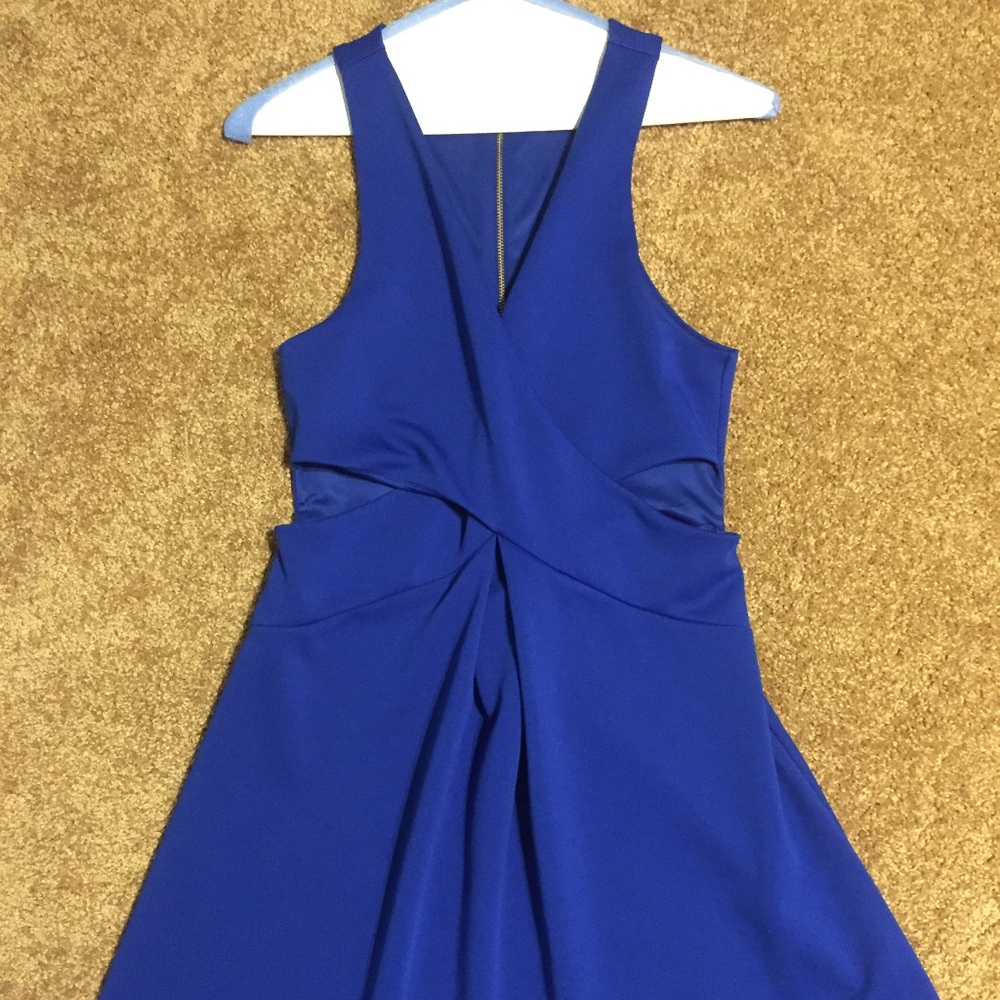 Blue Haltered Slip Dress