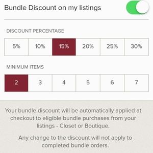 15% off of 2 items or more!