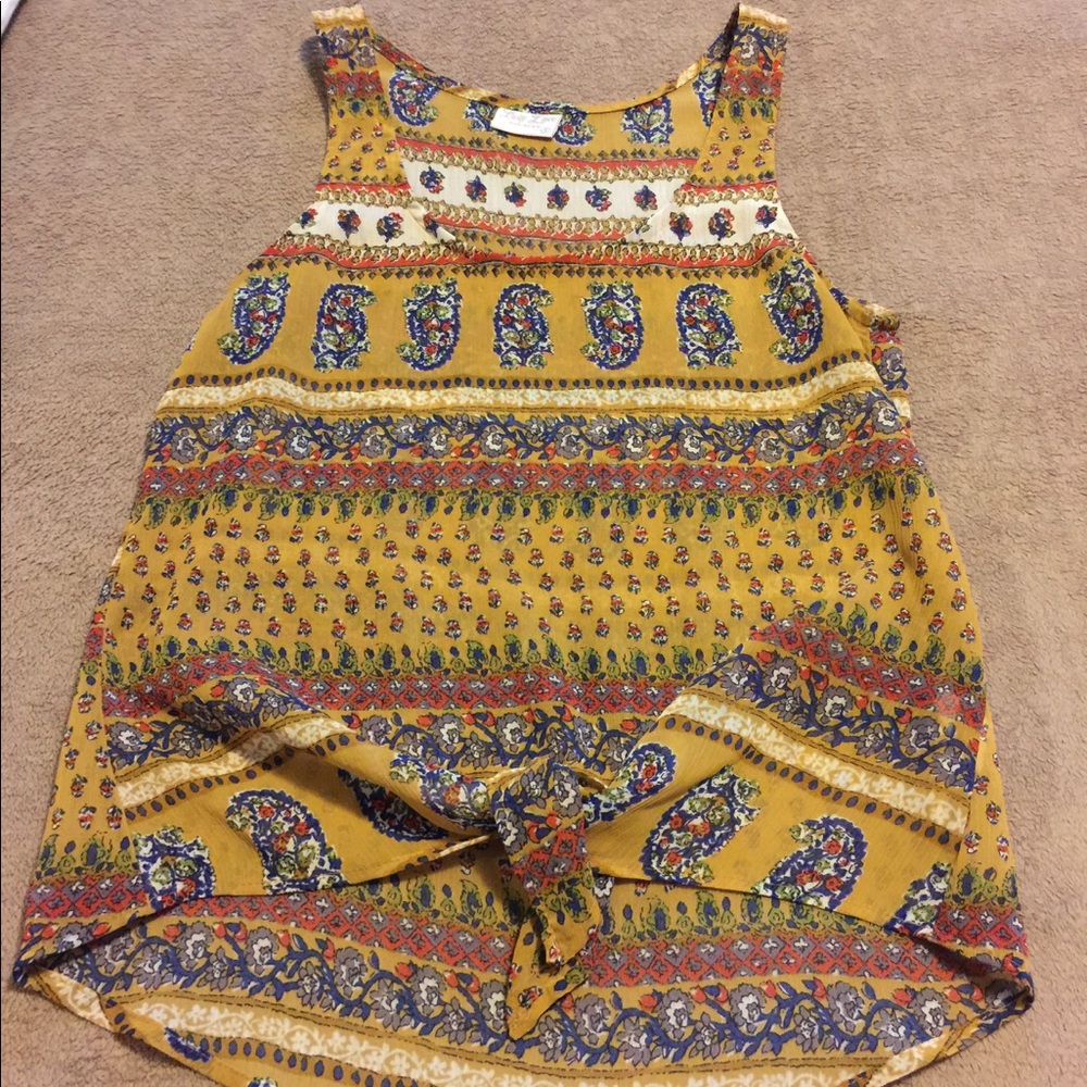 Multi color paisley top