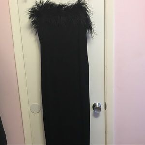 VINTAGE Black Sparkly Evening Gown