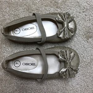 Gold Shimmer girl shoes