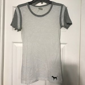 {{white & gray PINK shirt}}