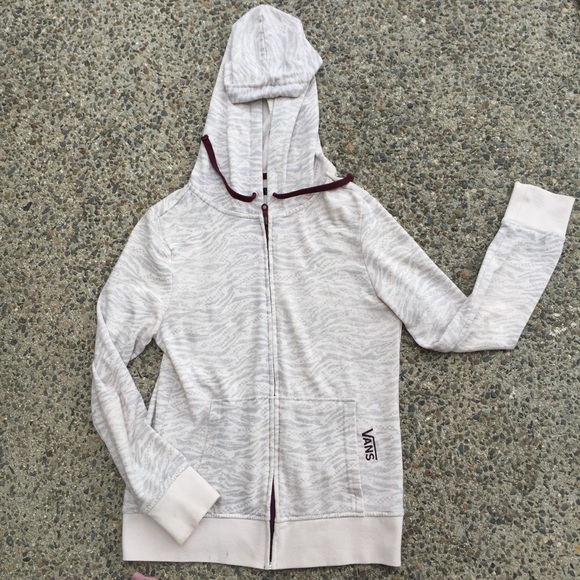 VANS Women's Grey Zebra Patterned Hoodie - Picture 2 of 4