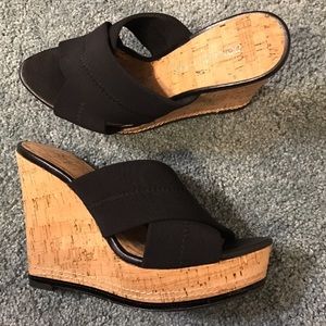Donald Pliner DJP cork wedge sandals size 6