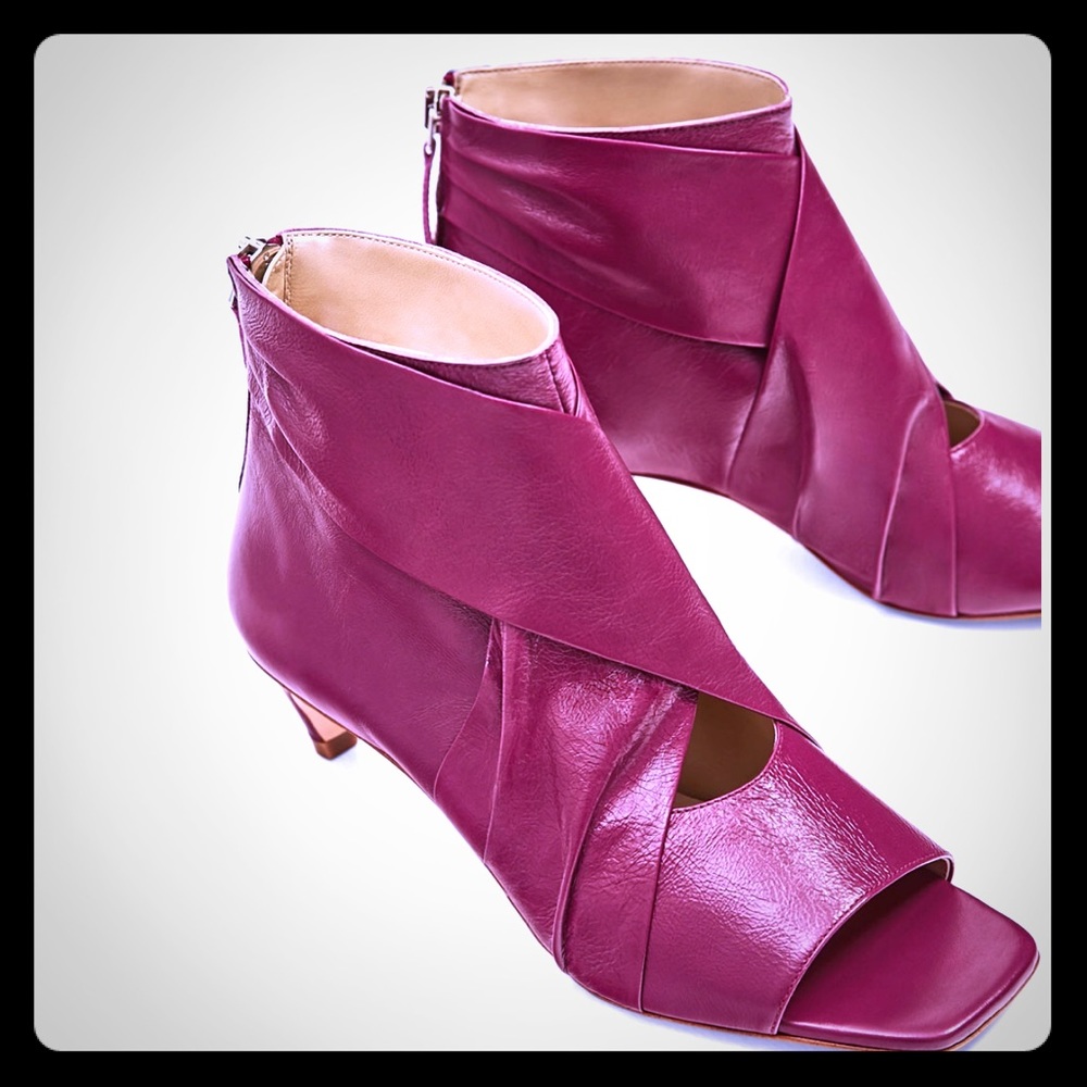 Zara Leather Ankle Boots