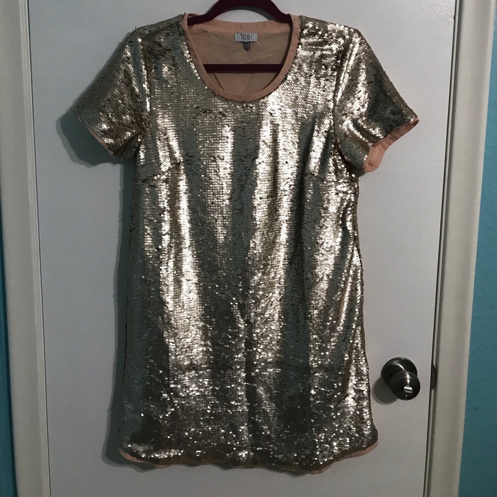 Tobi • Blush Sequin Dress