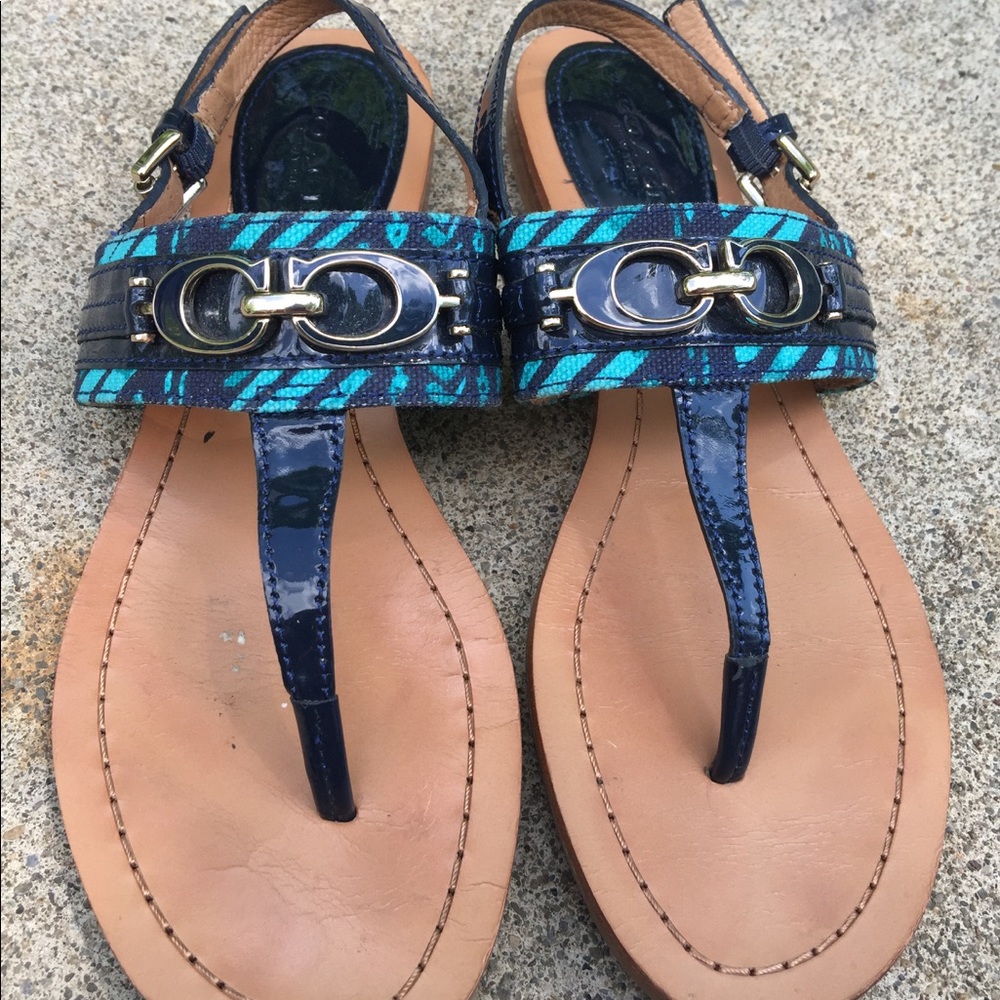 Women's Coach Strappy Leather Sandals 5.5 EUC #3