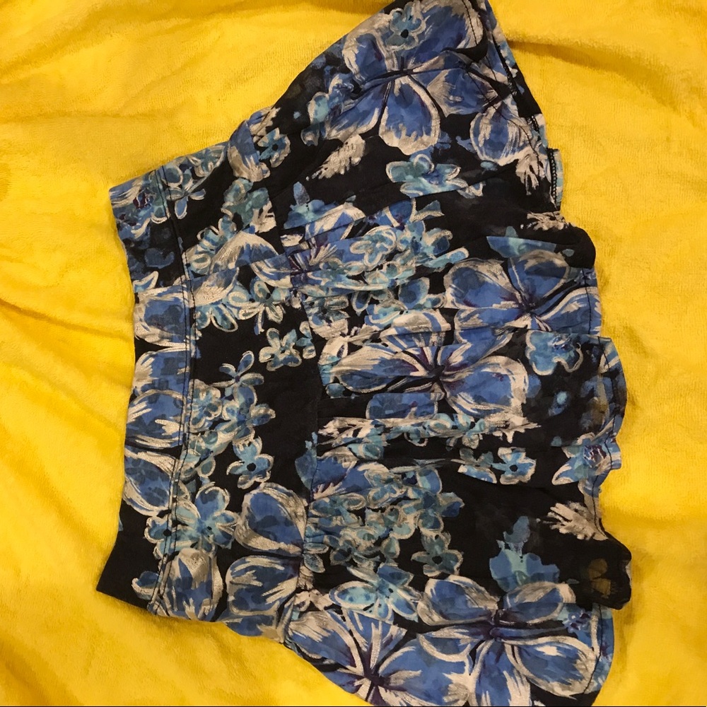 A blue floral skirt (size 10) from Justice.