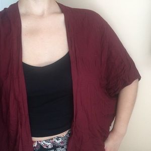 Talula Red Kimono Shawl