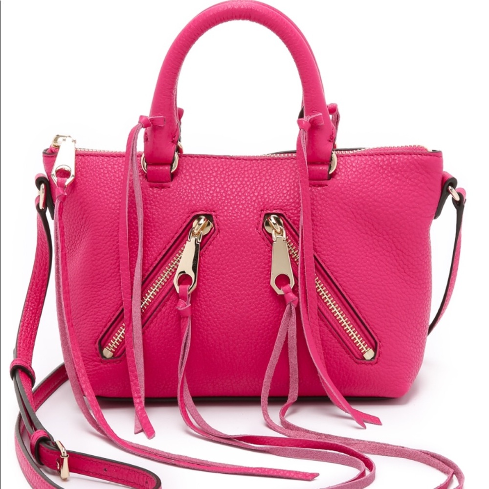 Rebecca Minkoff Micro Moto Pink Crossbody Bag