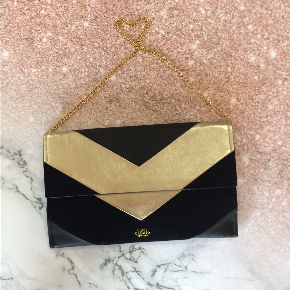 💋Vince Camuto Black/GoldFitzi Clutch