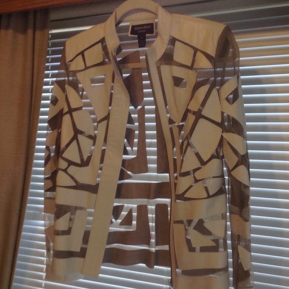 White leather jacket