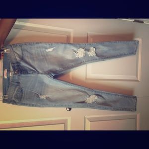 Ripped light denim jeans