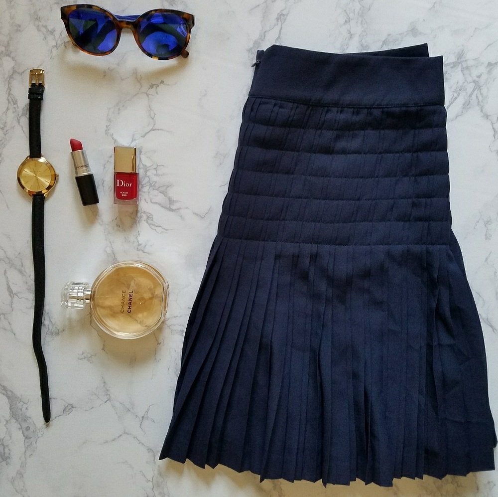NWT J. Crew Pleated Lattice Skirt