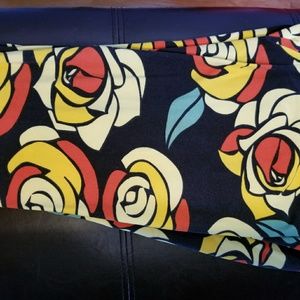 Lularoe OS leggings HARD TO FIND Roses! Disney!
