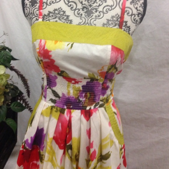 Colorful Pinup Front Pockets Flare Dress - Picture 3 of 4