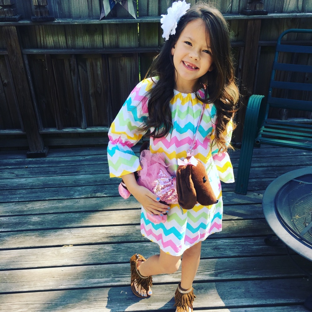 Pastel Chevron  dress. Perfect for Easter. 🐇🐰