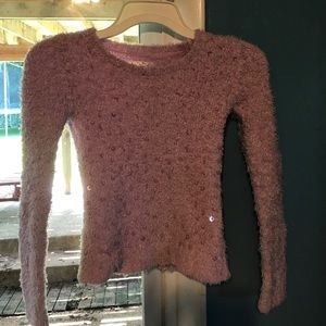 Cute fuzzy Justice sweater