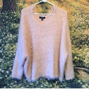 Lf paper heart fuzzy sweater