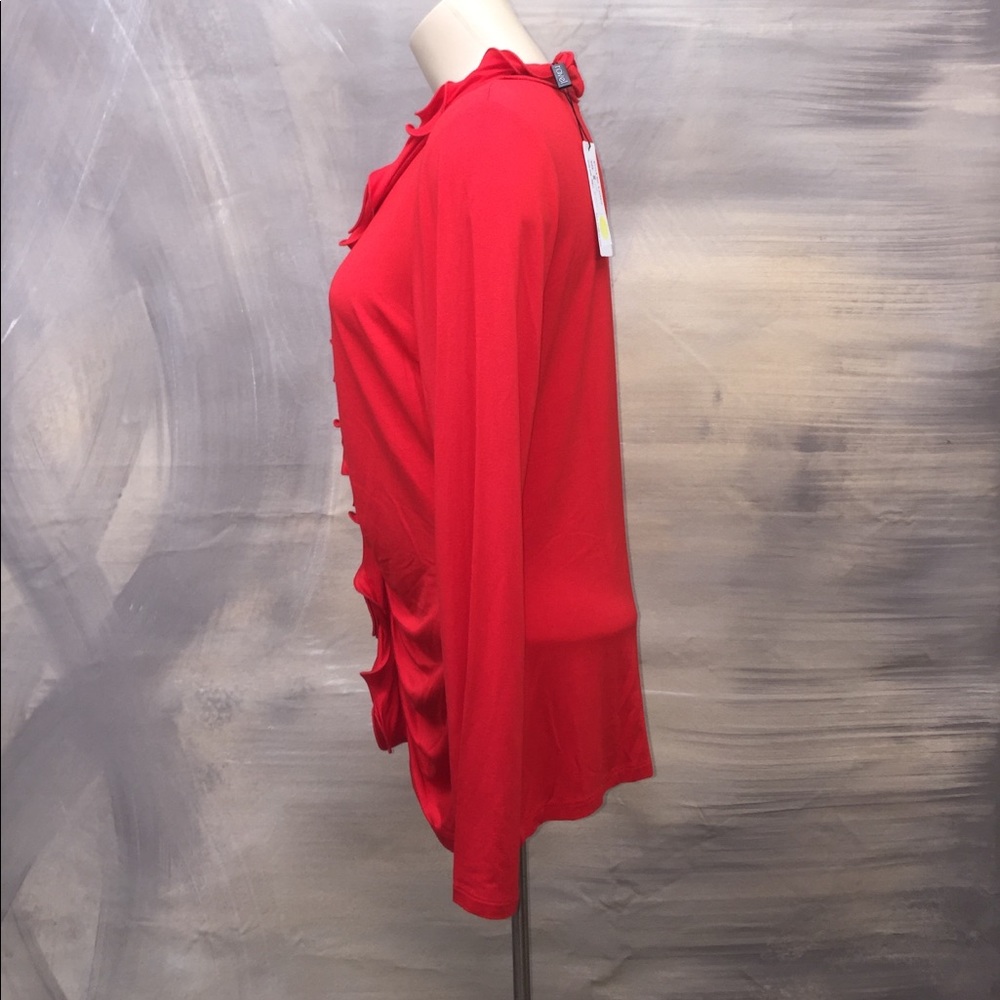Red Long Sleeve with Ruffles - Picture 2 of 3