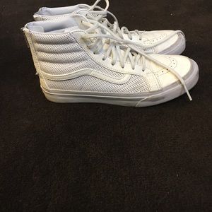 VANS White high top tennis shoes, Womens