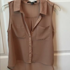 Sheer sleeveless top