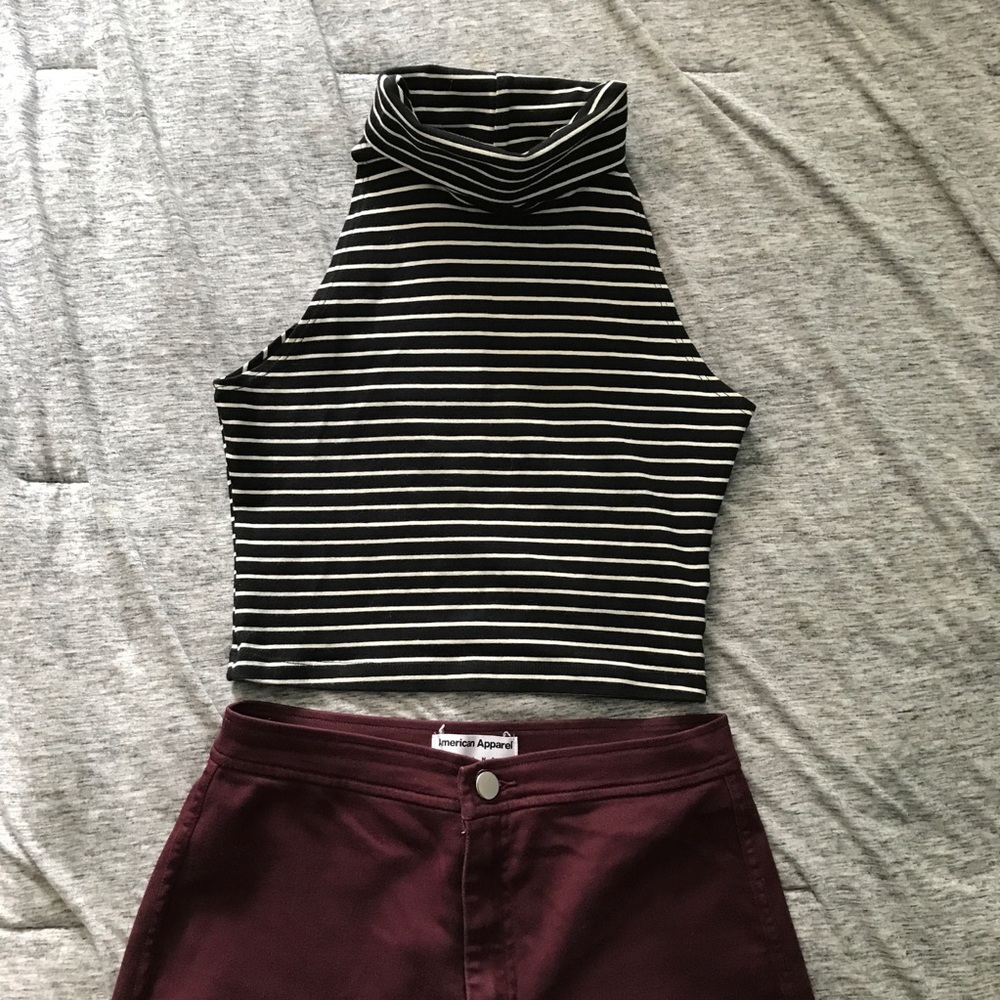 American Apparel turtleneck crop top