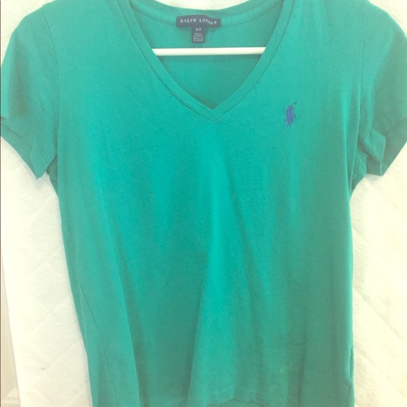 Ralph Lauren Women's Turquoise T Shirt - Picture 1 of 3