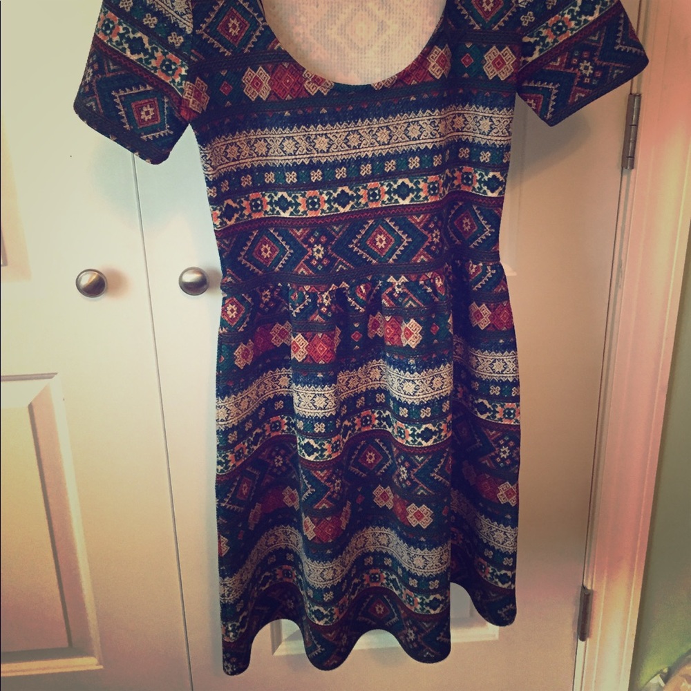 Aztec print dress