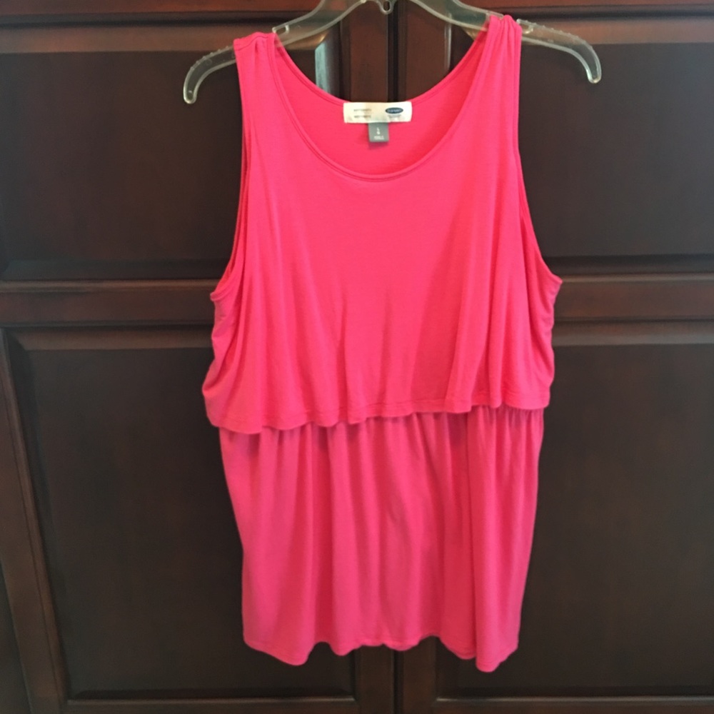 Old Navy Pink Nursing Tunic Tank! Large