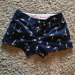 Jcrew nautical anchor chino shorts