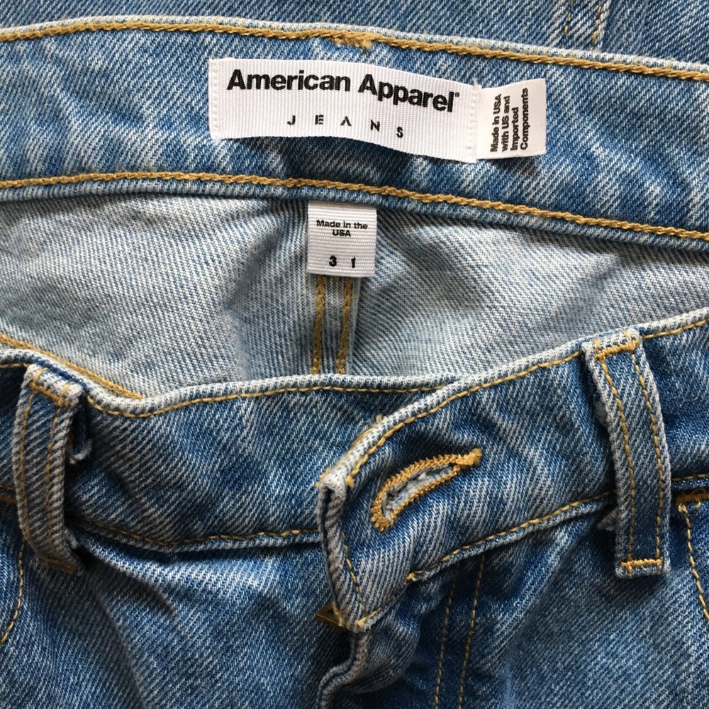 American apparel high waisted jeans